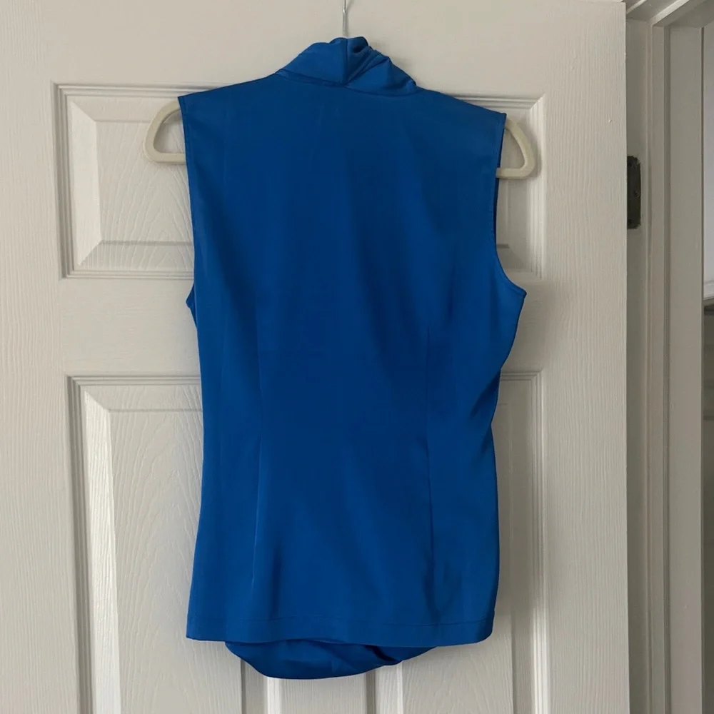Boston Proper Royal Blue Sleeveless Drape Top - Picture 2 of 3